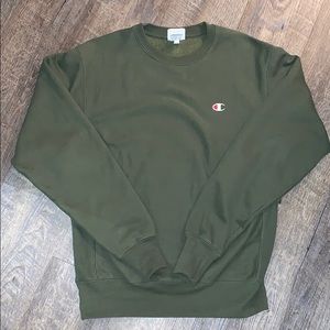 SALE Champion Olive Crewneck